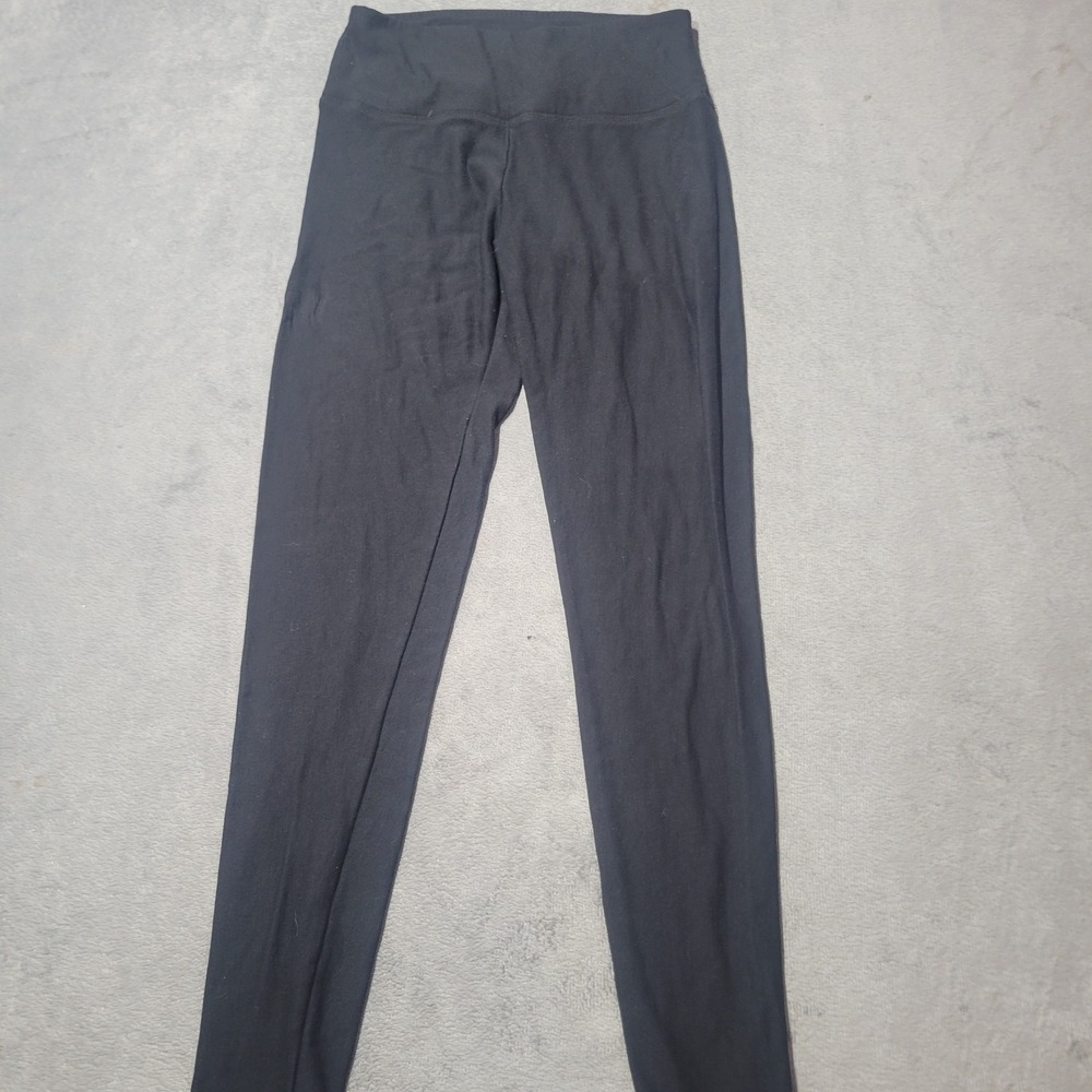 Orvis Leggings Women L Black Classic Collection High Waisted Modal Blend Stretch
